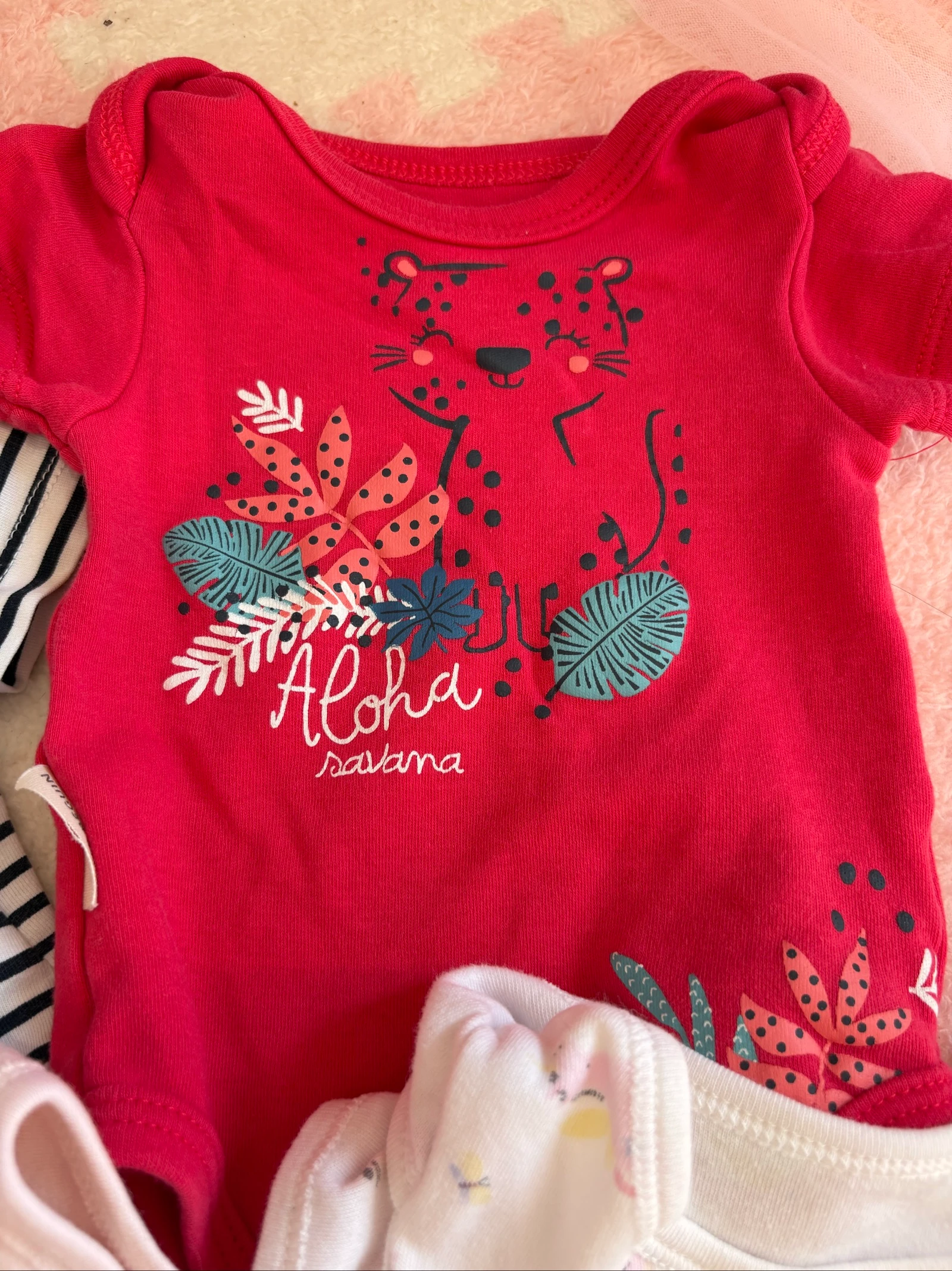 Lot of 4 baby girl bodysuits 3 months – Unicorn, sailor & Savannah – Very good condition – photo 5